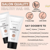 Gel pentru extensii de unghii Makartt Poly - Gel acrilic pentru extensii, gel pentru întărirea unghiilor, decorarea unghiilor, 50 ml (Violet)