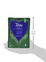 Orez TILDA Basmati gătit la aburi cu lime și coriandru pentru cuptorul cu microunde, 250 g