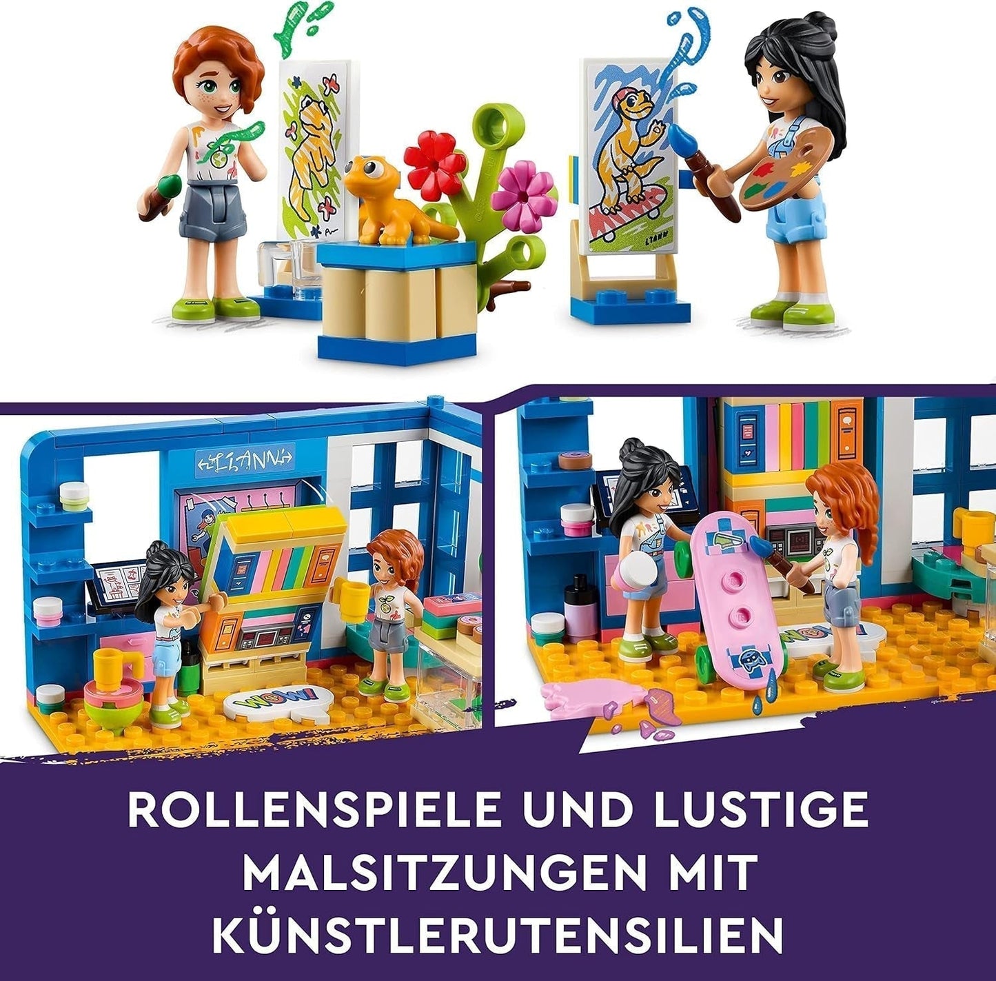 LEGO 41739 Friends Camera lui Liann, mini jucărie cu tematică artistică, cadou mic de colecție cu mini păpuși Liann, Autumn și Pet din seria 2023 Seturi de constructie Besuche den LEGO-Store