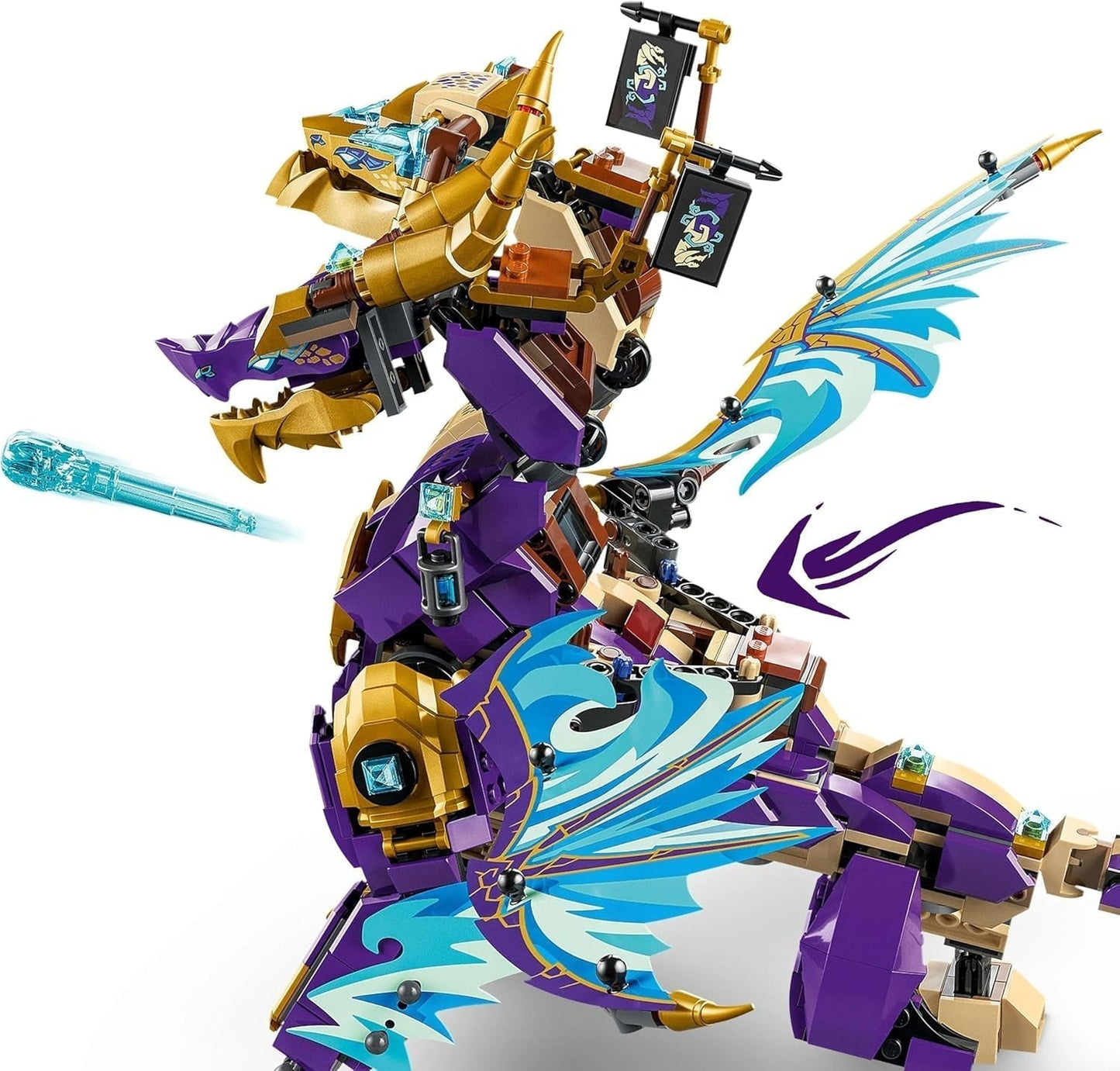 LEGO NINJAGO Lightbow Dragon - jucărie cu 8 minifigurine și o rotiță Spinjitzu - jucărie de construcție ninja interactivă pentru băieți și fete de peste 9 ani - idee de cadou pentru fani 71836 Seturi de constructie Besuche den LEGO-Store