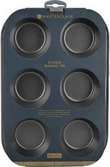 Masterclass 6-Loch-Muffinblech Mit PTFE-, PFOA- Und Bpa-Freiem Antihaftbeschichtung, Robustes 1Mm Dickes Karbonstahlblech, 27 X 18Cm Cupcake-Form Matrite si tavi pentru copt Naty Shop