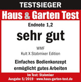 WMF Kult X Edition Stabmixer, Zauberstab 600 W, Pürierstab Edelstahl Mit Variabler Geschwindigkeitseinstellung, Purierstab Edelstahl Matt Bucatarie Naty Shop