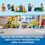 LEGO 60391 Vehicule de construcții urbane și macara cu minge de distrugere, jucărie cu excavator, autobasculantă și vehicule de transport, jucărie educativă pentru copii de 4 ani și peste Seturi de constructie Besuche den LEGO-Store