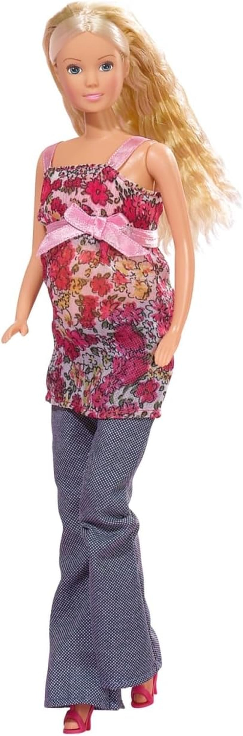 Simba 105734000 - Steffi Love Welcome Baby, păpușă însărcinată cu bebeluș în burtică, accesorii, păpușă la modă, 29 cm, pentru copii cu vârsta de 3 ani și peste
