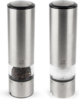 PEUGEOT Elis Sense set râșniță electrică piper/sare, înălțime: 20 cm, oțel inoxidabil, argintiu Rasnite si Feliatoare Naty Shop Pfeffer Salz Set