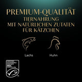 Hrană umedă Sheba pentru pisoi, în pliculețe variate, cu somon (MSC) și pui în sos, pachet multiplu 40x85g