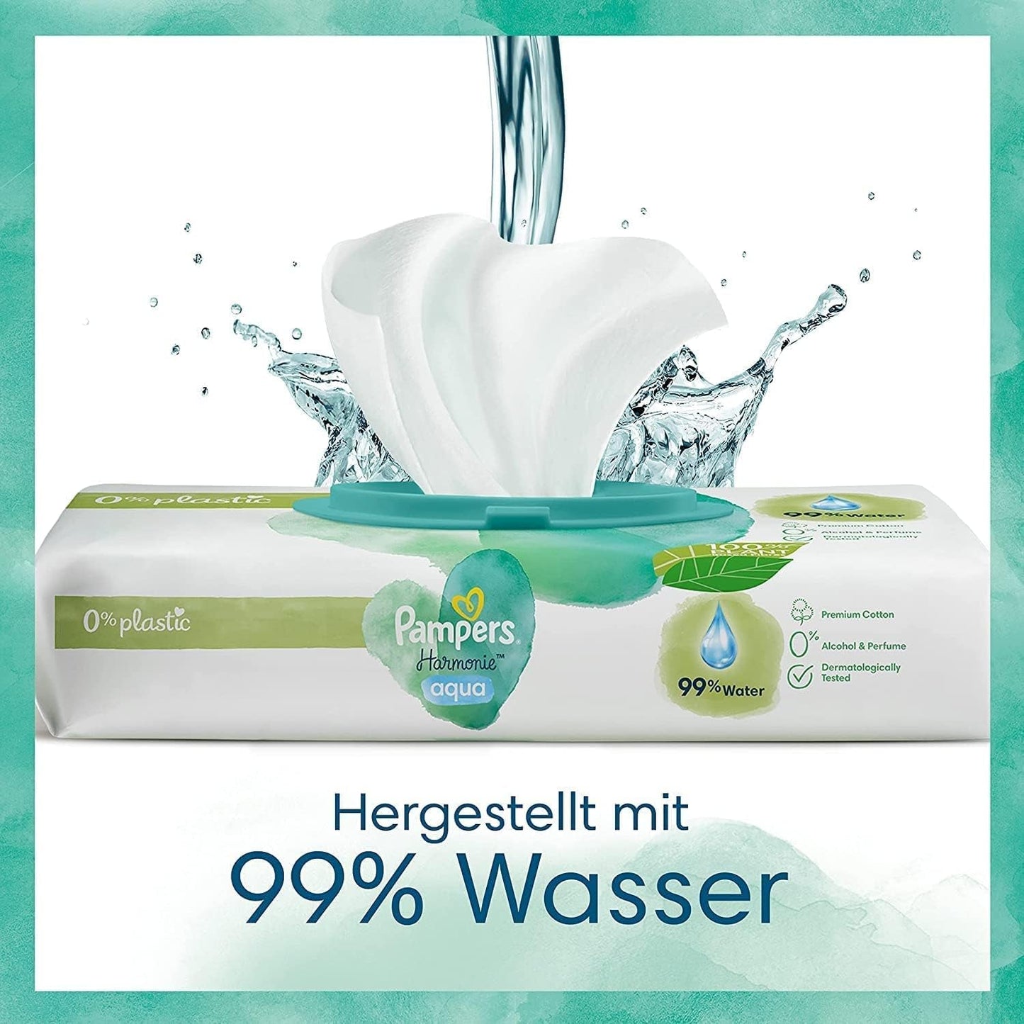 Set Harmonie Aqua Baby cu scutece mărimea 1 (2-5 kg, 180 bucăți), mărimea 2 (4-8 kg, 240 bucăți), cutie de jumătate de lună și șervețele umede Aqua Baby, 720 șervețele (15 x 48), kit de început pentru bebeluși