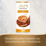 Baton Crème Brûlée Lindt Chocolate Creation | Umplutură Crème Brûlée cu caramel crocant, acoperită cu cea mai fină ciocolată cu lapte | Baton de ciocolată | Cadou de ciocolată, 150g