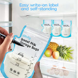 Edibaby, Pungi pentru lapte matern, 100 bucati, Sterilizate, fără Bpa Accesorii Hrana si Alaptare Bebe Naty Shop