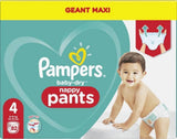 Pampers (Versiunea Veche), Chiloți, Mărimea 4, 9kg-15kg, Pachet de trei (1 x 88 scutece)