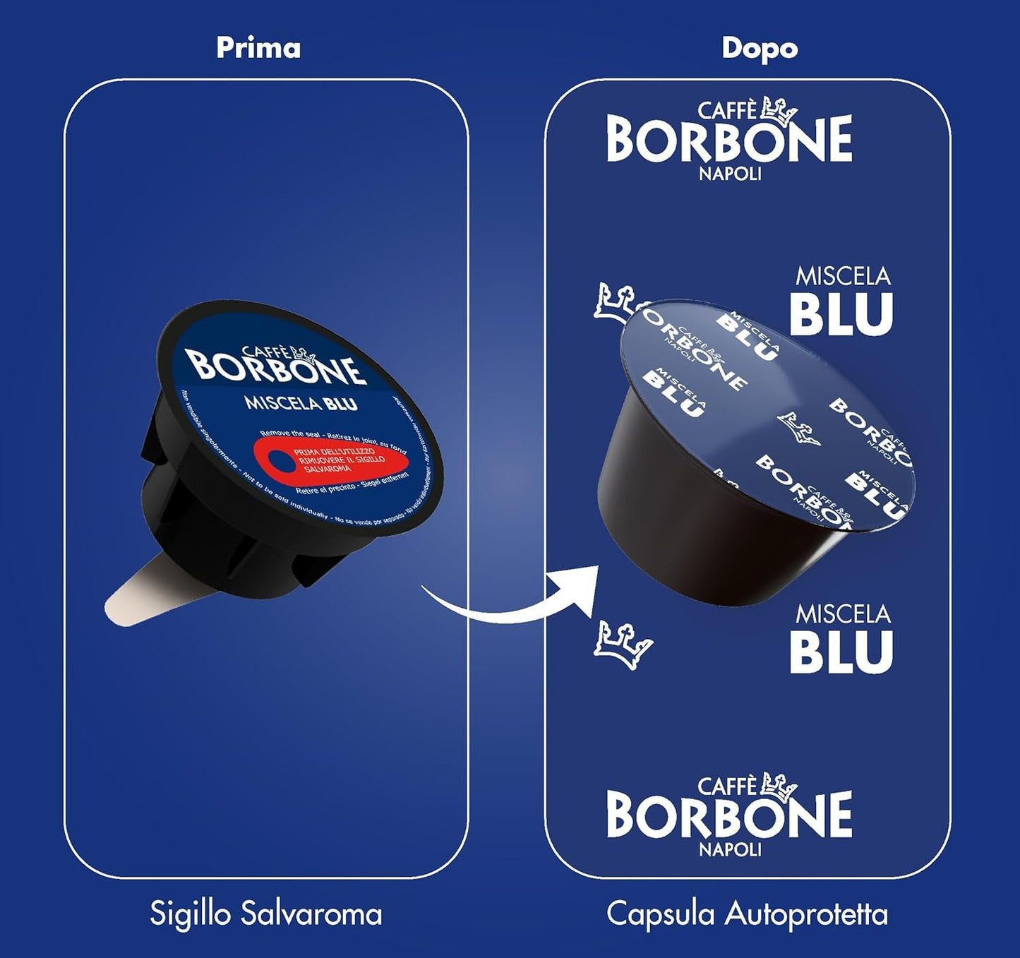 Caffè Borbone Blaue Kaffeemischung - 90 Kapseln - Kompatibel mit Kaffeemaschinen der Marke Nescafè®* Dolce Gusto®*