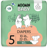 Scutece Moomin Baby Eco, mărimea 3, 5-8 kg, 48 bucăți, scutece premium moi | Moi și prietenoase cu pielea, respirabile, absorbante, fără substanțe chimice inutile |