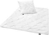 Traumnacht Cozy - Set de pat 4 sezoane, 1 X plapumă divizibilă 135 X 200 Set și 1 X pernă 80 X 80 Cm, certificat Ã-ko Tex, alb, dezvoltat în Germania ,( pachet de 2 ) Plapumi si pilote Naty Shop Plapumă Mono pentru toate anotimpurile 135 X 200 Set
