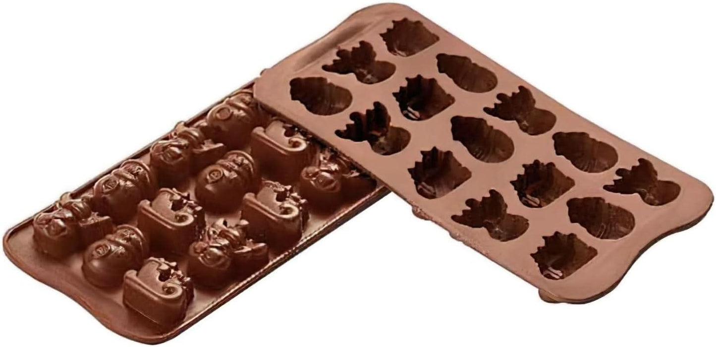 Silikomart 199194, pentru Praline din Ciocolata, motiv de Iarna Bucatarie Naty Shop Iarnă