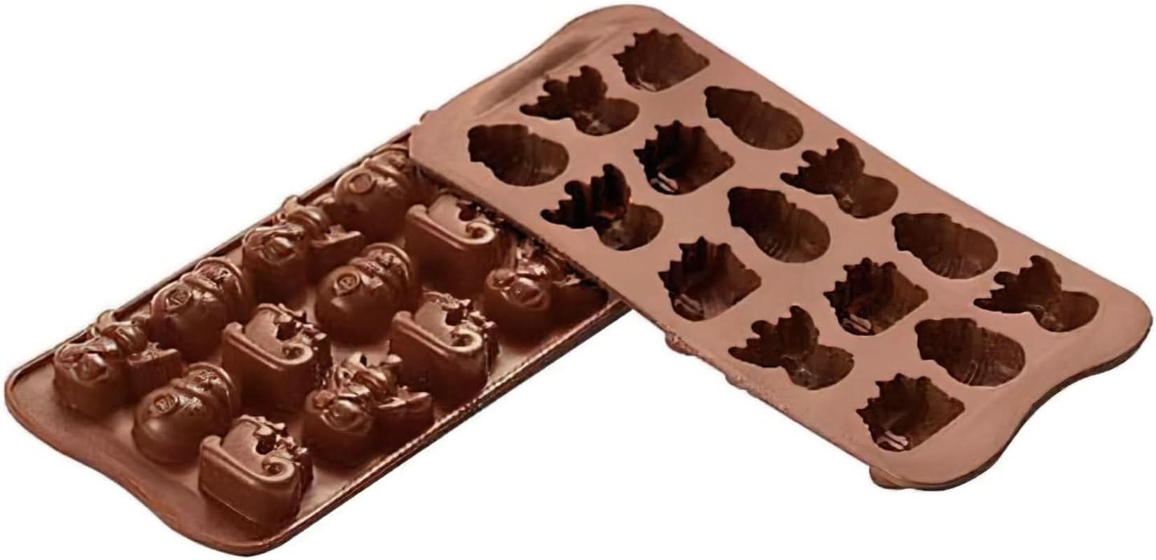 Silikomart 199194, pentru Praline din Ciocolata, motiv de Iarna Bucatarie Naty Shop Iarnă