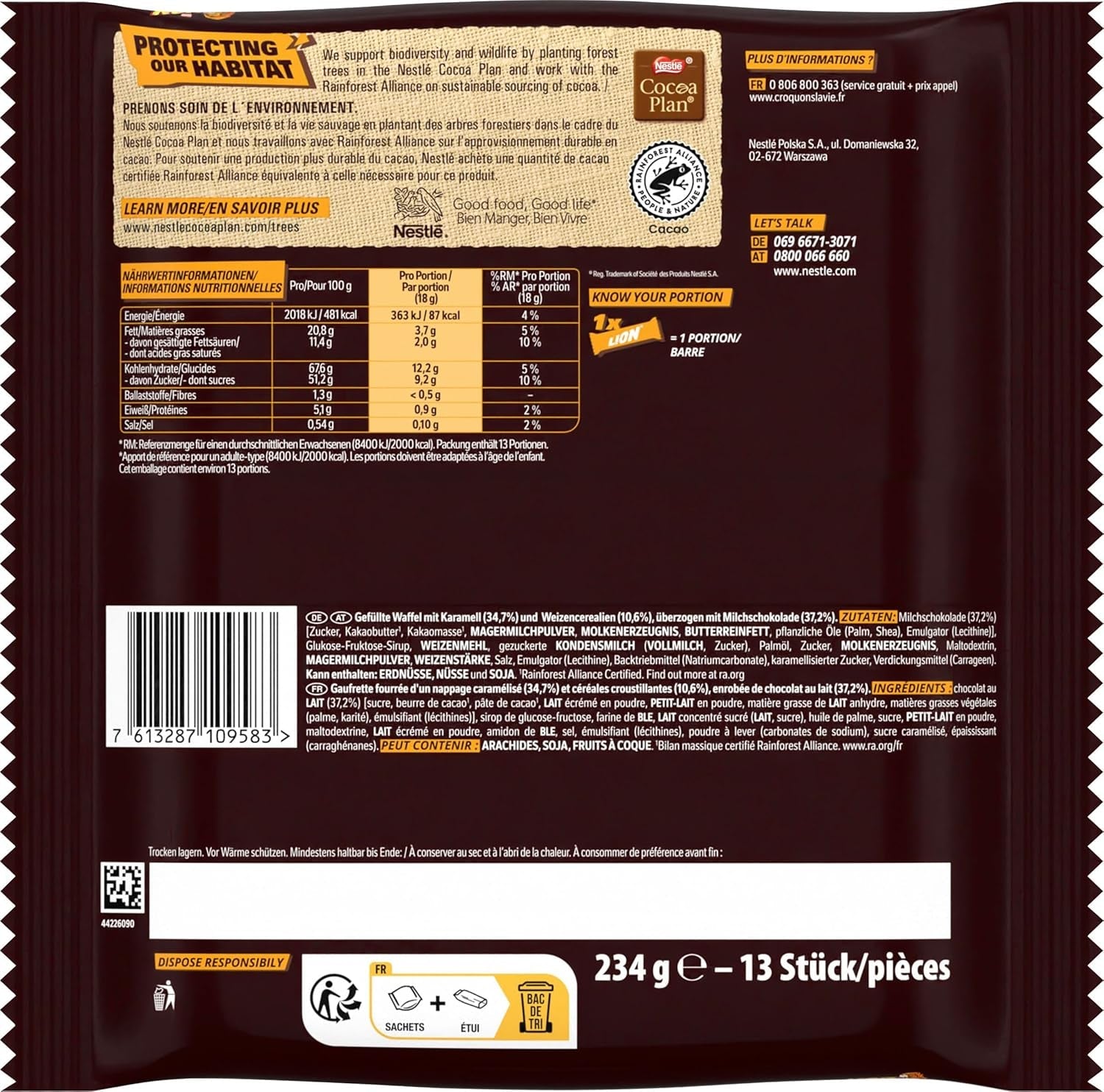 Lion Mini, 1 pachet (1x234g)