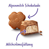 Ciocolate Milka Little Thank You 12 x 44g, Ciocolate fine din cremă de lapte acoperite cu ciocolată cu lapte alpină (pachet de 5)