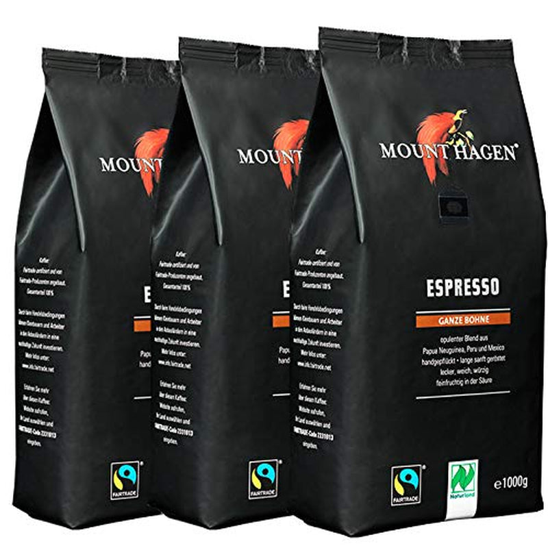 Espresso boabe întregi, 1000 g, pachet de 3