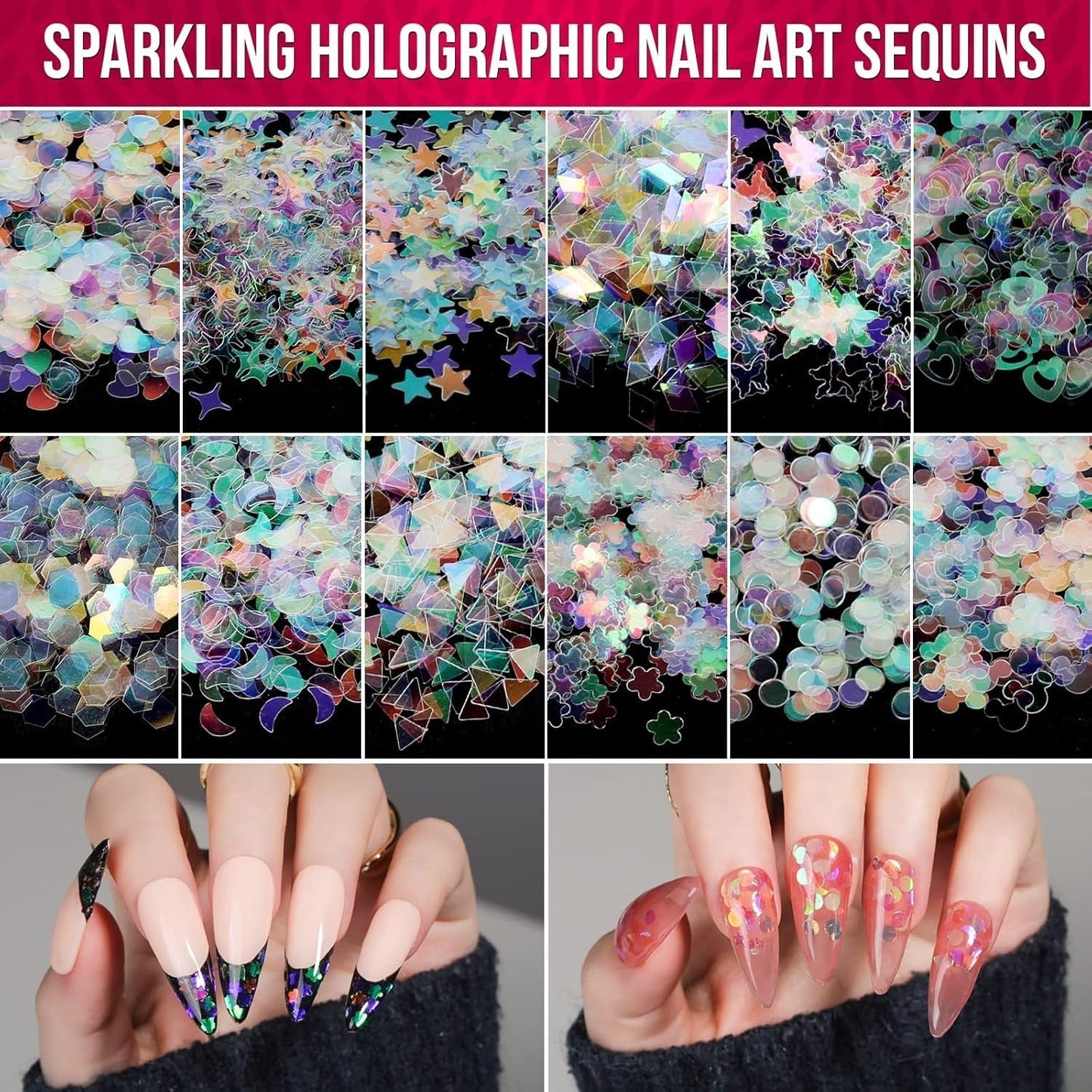 FANDAMEI Nail Art Pinsel Set, 15 Stücke Pinsel Für Gelnägel Nagel Pinsel, 5 Stücke Dotted Pen, 10 Rolle Streifenband Nägel, Strasssteine Nägel, Ultra Dünn Nagel Pailletten Für Nagelkunst Maniküre Set