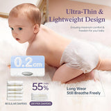 Scutece pentru bebeluși mărimea 4 (10-15 kg), ultra-subțiri, moi și hipoalergenice pentru pielea sensibilă, protecție 3D împotriva scurgerilor, indicator de umezeală, 138 de scutece premium pentru zi și noapte