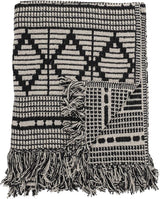 Cuvertură de pat Bloomingville, negru, bumbac, 160cm Paturi si Cuverturi Bloomingville Negru 160cm