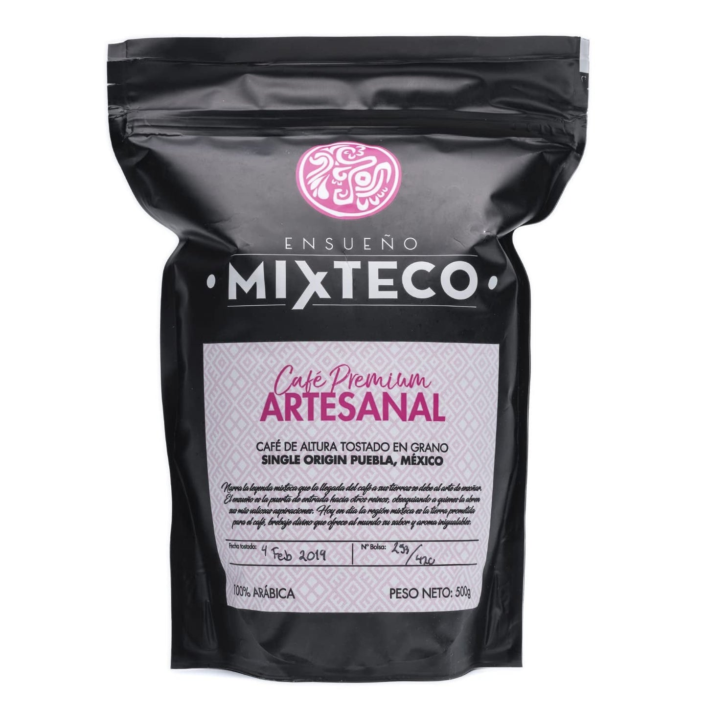 Boabe de cafea Arabica prăjite | 500 g | cu note de cacao și migdale | De la o prăjitorie tradițională de cafea | Gust delicat