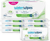 Șervețele umede WaterWipes Sensitive+ Hydrating Boost, șervețele hidratante, 720 bucăți (12 pachete), 3 în 1 curăță, îngrijește, hidratează, 99% apă cu aloe vera, șervețele umede fără parfum pentru bebeluși