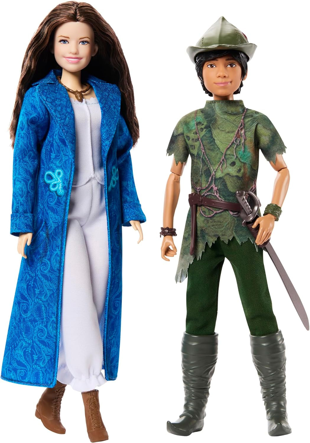 DISNEY Peter Pan & Wendy - Mobil cu ținute tipice și accesorii detașabile, pantaloni din țesătură moale, pentru reconstituirea scenelor preferate sau joacă creativă, pentru copii cu vârsta de 3 ani și peste, HNY36 Papusi Naty Shop