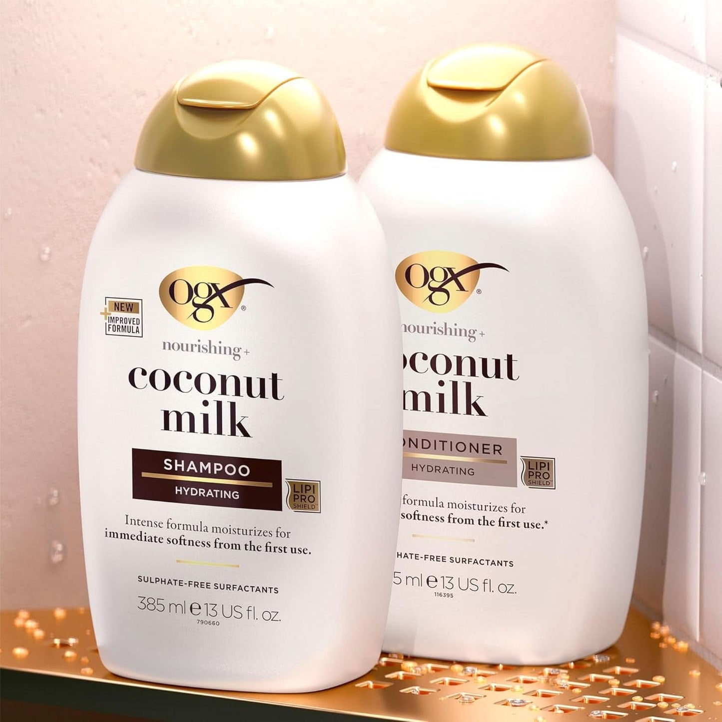 Șampon cu lapte de cocos OGX (385 ml), efect hidratant Duș și baie Naty Shop