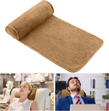 Pernă de gât pentru șezlong, pernă pentru cap, pernă reglabilă din pluș, rolă pentru gât, antiderapantă, fleece, canapea, pernă de susținere a gâtului și capului pentru călătorii, acasă, șezlong, canapea, fotoliu (negru)