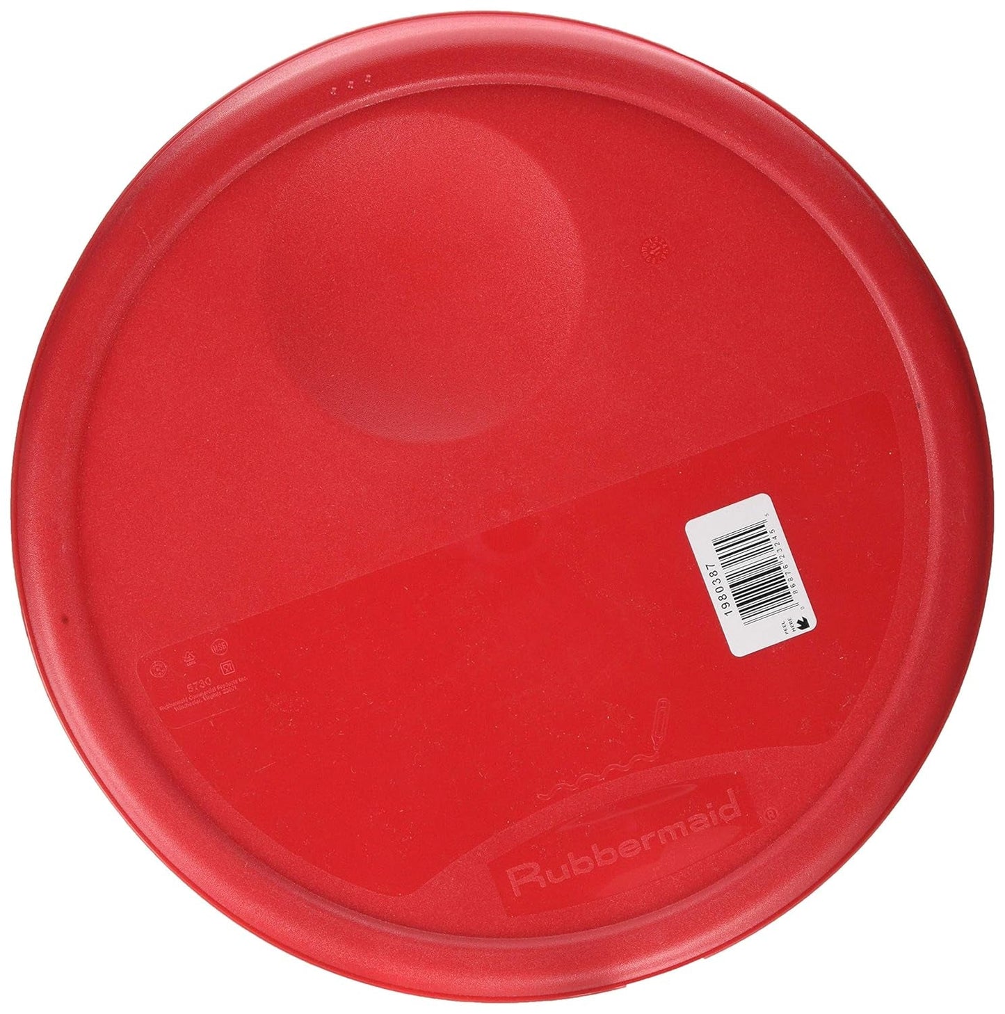 Capac pentru recipiente de depozitare a alimentelor, rotund, roșu, 11,4 L Cutii depozitare alimente Naty Shop