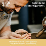 Set de mostre boabe de espresso 4 x 350g boabe de espresso | Pachet Discovery/Pachet de mostre | Robusta și Arabica | Ideal pentru aparate complet automate și portafiltru | BARISTA ROYAL