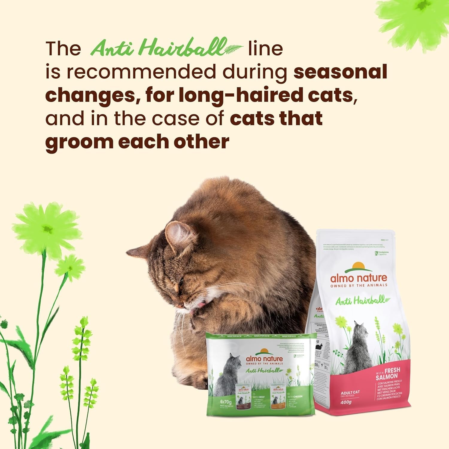 Almo Nature Functional - Anti-ghemotoace de păr - Hrană umedă pentru pisici adulte și mature - cu pui - Combate formarea ghemotoacelor de păr - 70 g (pachet de 30)