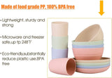 Set de tacâmuri din plastic pentru camping pentru 4 persoane, reutilizabile, indestructibile, farfurii, căni, boluri și tacâmuri ușoare, ecologice, reutilizabile, potrivite pentru cuptorul cu microunde și mașina de spălat vase