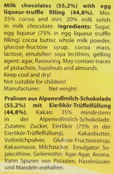 RCP Verpoorten Minis, Trufe cu lichior de ouă, Ciocolată cu lapte alpină, Umplutură lichidă, Conține alcool, Cadou minunat, 110 g (Pachet de 2)