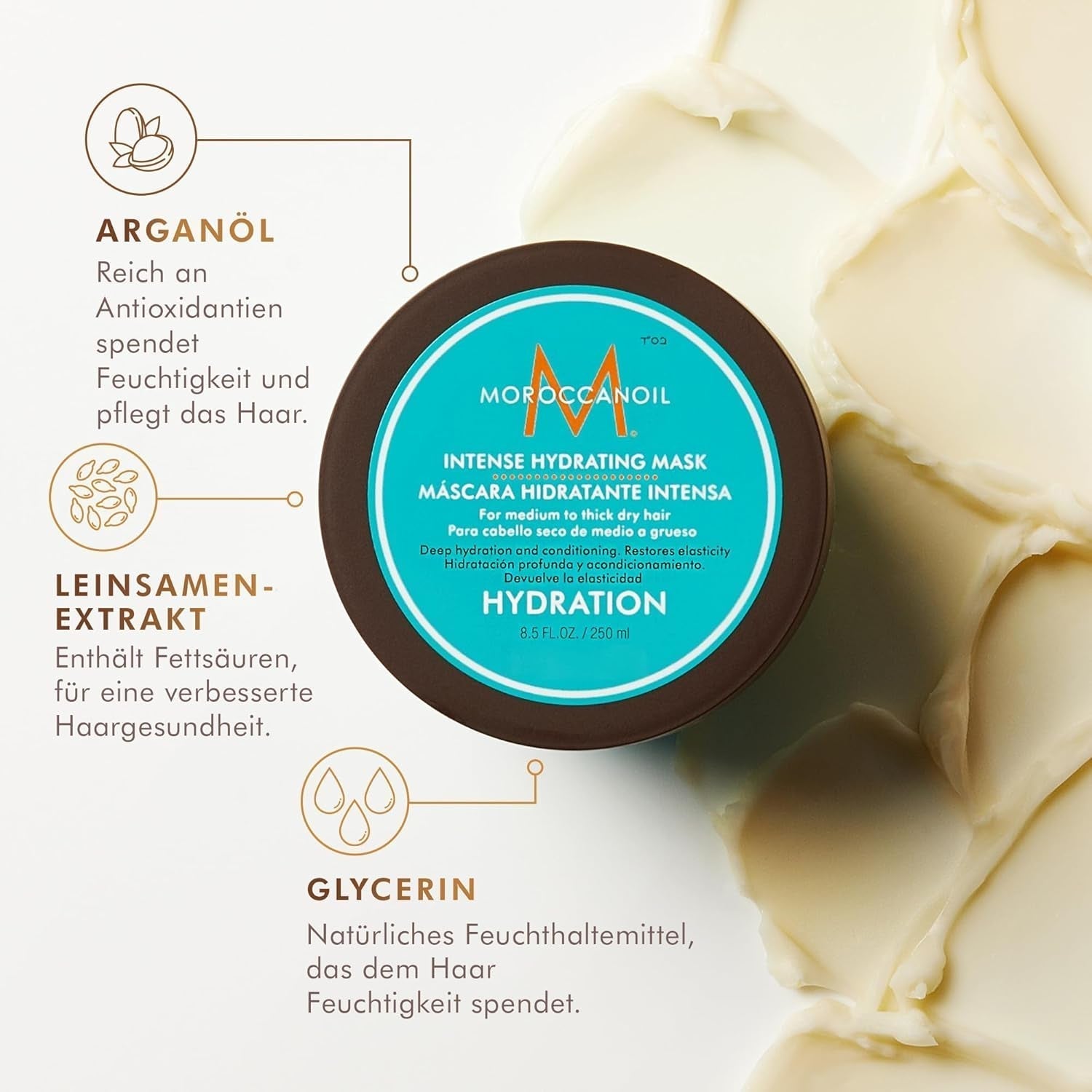 Mască hidratantă intensivă Moroccanoil Masca de par Naty Shop