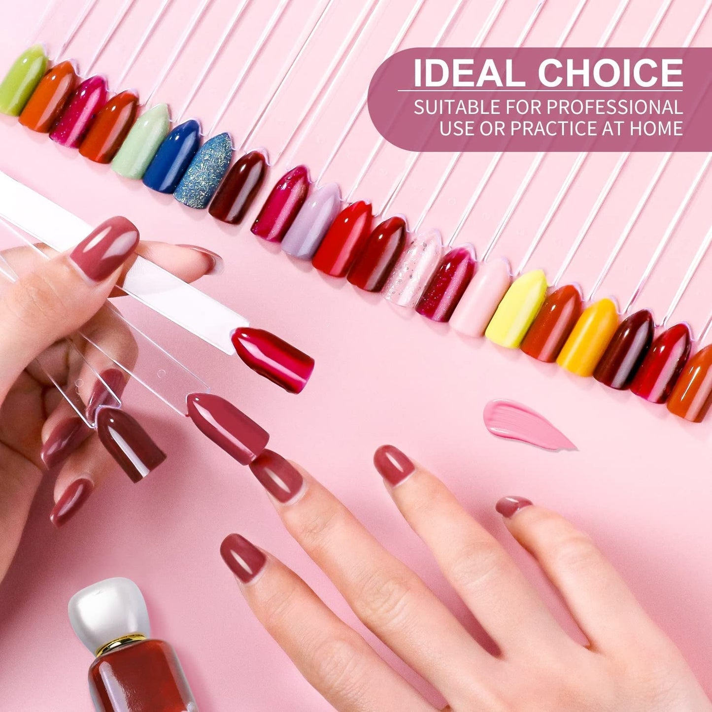 100 Stück Nail Art Tips Ring Stick,Nagelspitzen Nagel Display Transparente Nägel Kunstspitzen Sticks,Nagelkunst Praxis Für Nagelstudio Und Anfänger Display DIY Nail Art Tips