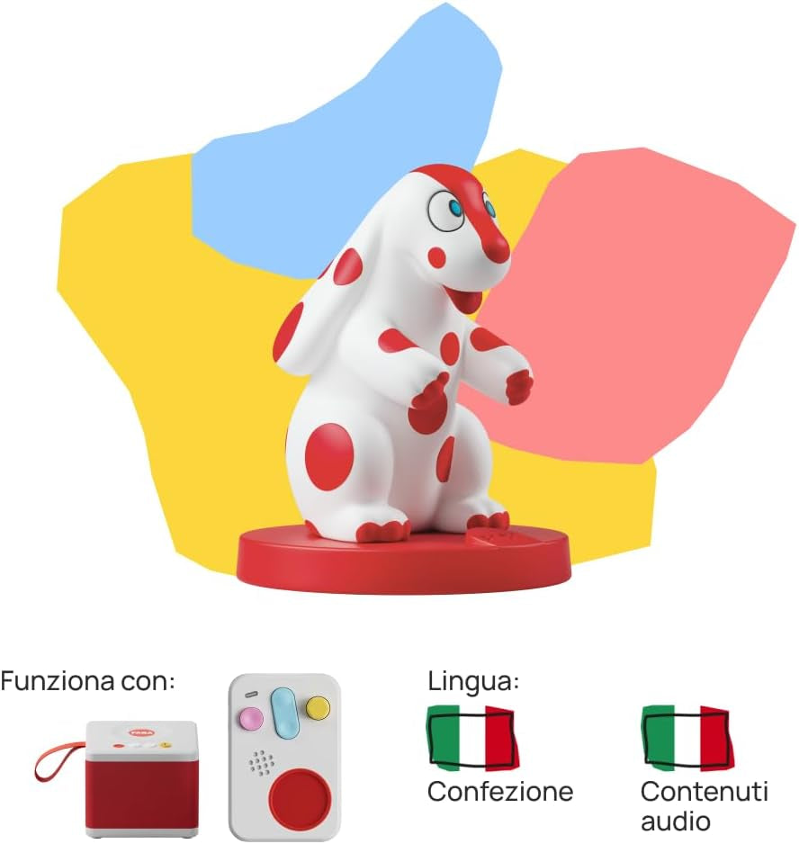 Figura sonoră - Micile povești de la Pimpa - Povești și basme sonore pentru băieți și fete 1-3 ani - Audibil cu povești și +, joc educațional Versiunea italiană Jucarii Bebe Naty Shop