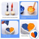 Colorant alimentar liposolubil - Colorant alimentar pe bază de ulei în culorile curcubeului pentru ciocolată, dulciuri, prăjituri, copt - Colorant alimentar concentrat pentru decorarea torturilor, cremă de unt, fondant - 12g fiecare