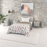 Cuvertură de vară imprimată Fantasy, umplutură din poliester, Petali, 260X270Cm Plapumi si pilote Naty Shop Multicolor 220X270Cm