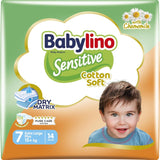 Scutece pentru bebeluși sensibili, mărimea 6, extra mari (13-18 kg), 114 scutece