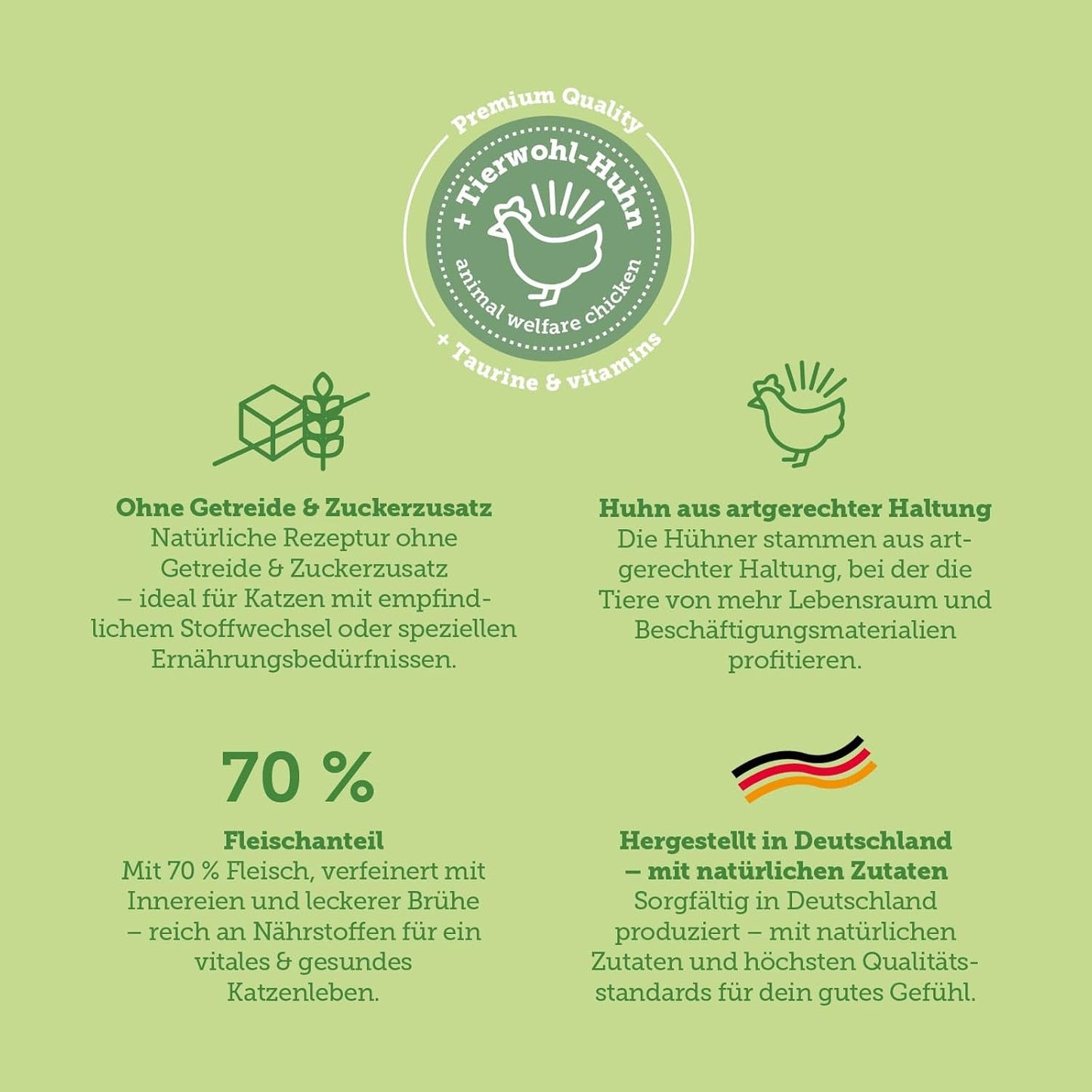 MERA Cats Nature Insekt Premium Katzenfutter Nass 12x85g | ohne Zucker und Getreide| Nachhaltig & mit viel Insektenprotein | Adult Katzennassfutter