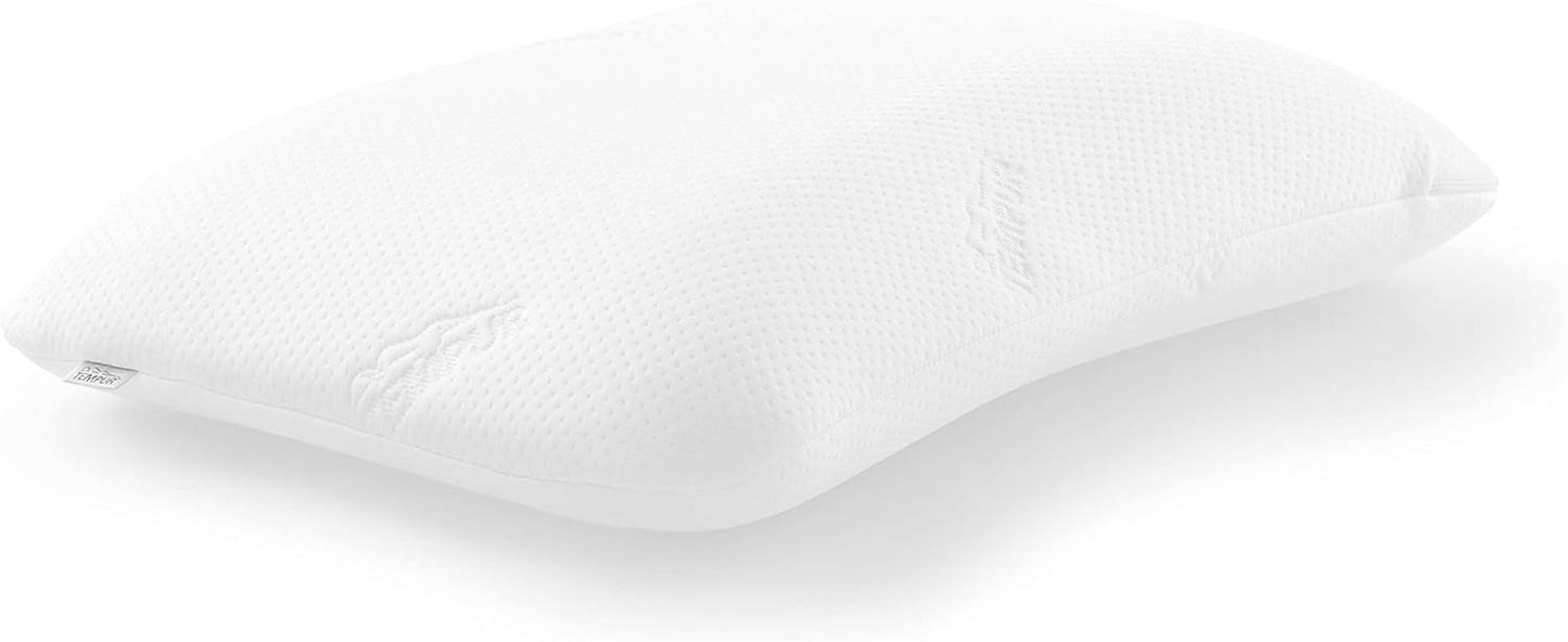 Pernă de dormit TEMPUR Symphony din spumă cu memorie, pernă ergonomică pentru susținerea gâtului, pentru dormitul pe spate și pe o parte, senzație fermă, M (63 x 43 x 12,5 cm), Alb