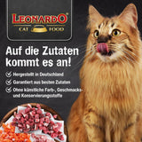 LEONARDO Fresh Pouches [16 x 85g hrană umedă pentru pisici, fără cereale] | Hrană umedă completă în pliculețe individuale