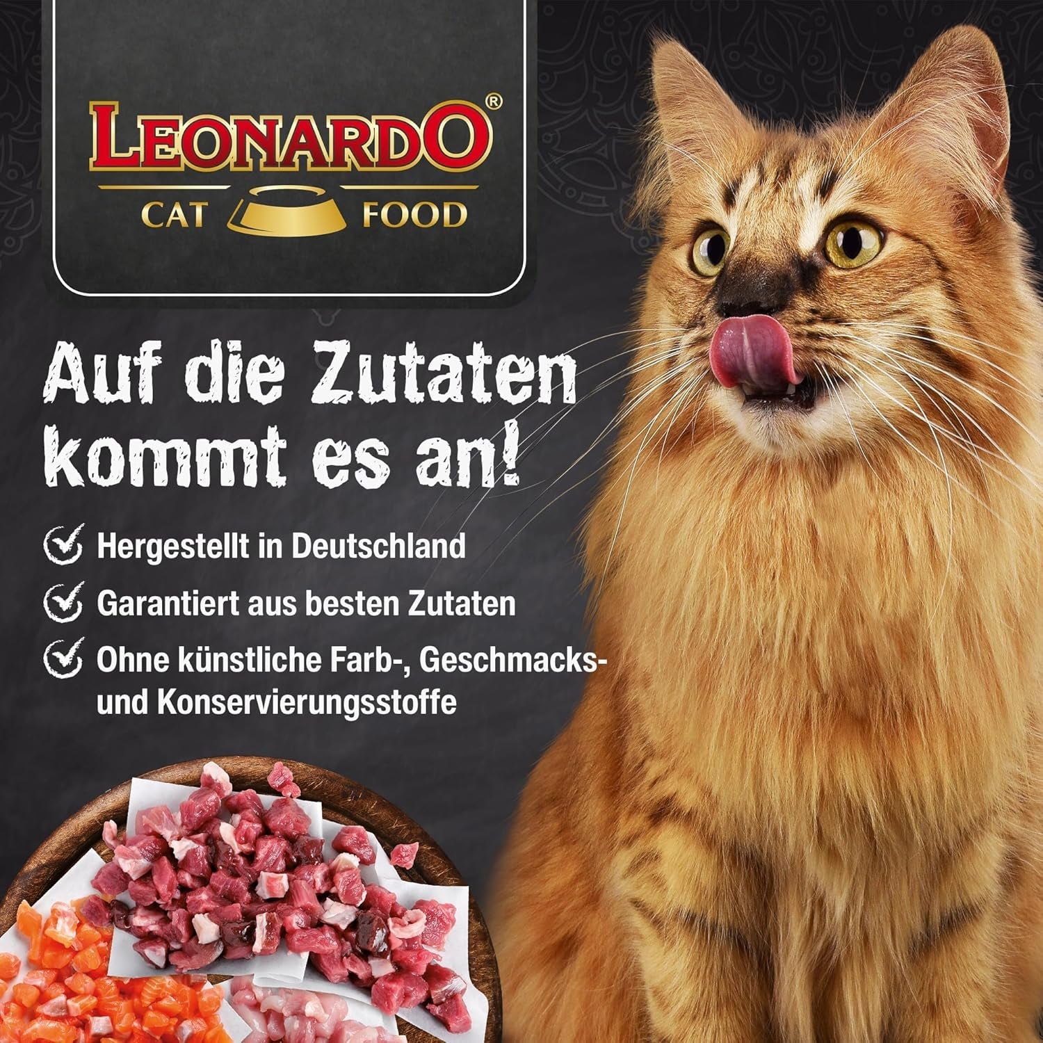 LEONARDO Fresh Pouches [16 x 85g hrană umedă pentru pisici, fără cereale] | Hrană umedă completă în pliculețe individuale