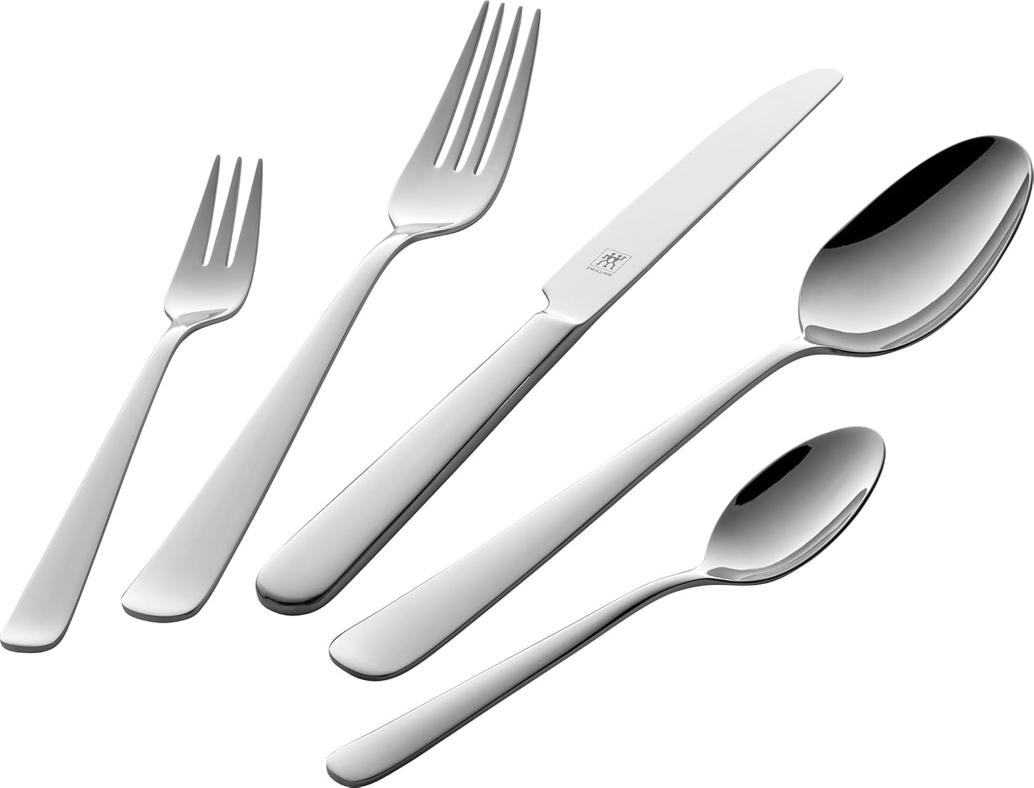 ZWILLING Swing Besteckset, 30-Tlg, Für 6 Personen, 18/10 Edelstahl, Essbesteck Poliert, Spülmaschinengeeignet, Silber Bucatarie Naty Shop 68-Tlg