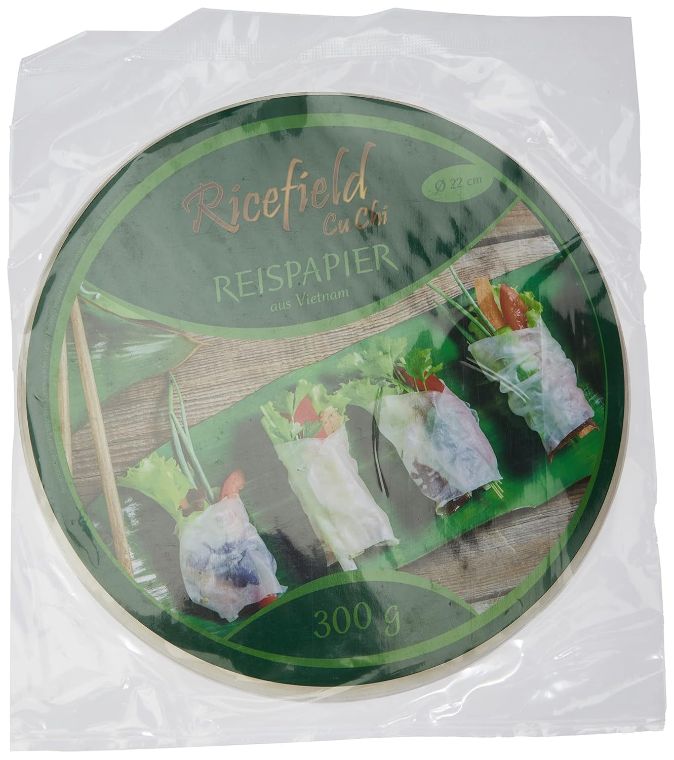 Hârtie de orez Ricefield, rotundă, 22 cm, 1 pachet (300 g)