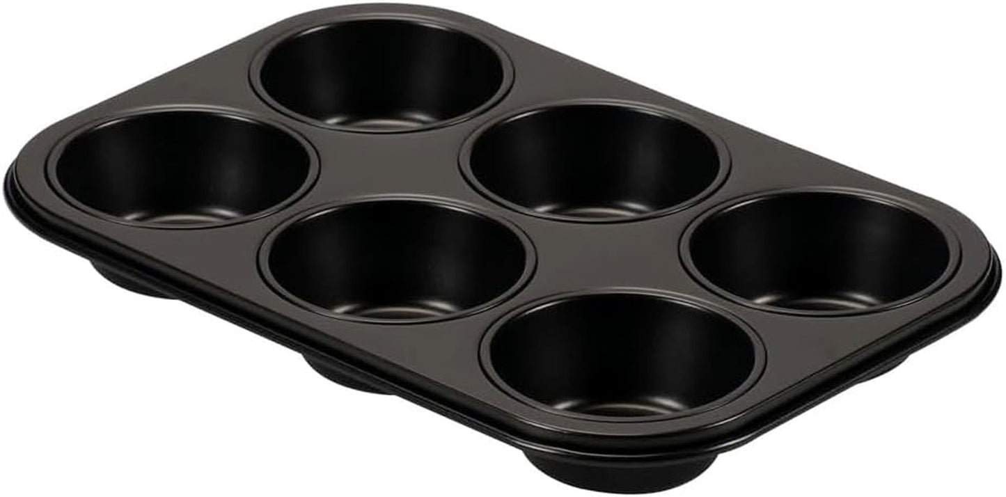 , Formați 6 brioșe 18.5x27cm, negru Matrite si tavi pentru copt Naty Shop 6 Muffins