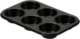 , Formați 6 brioșe 18.5x27cm, negru Matrite si tavi pentru copt Naty Shop 6 Muffins