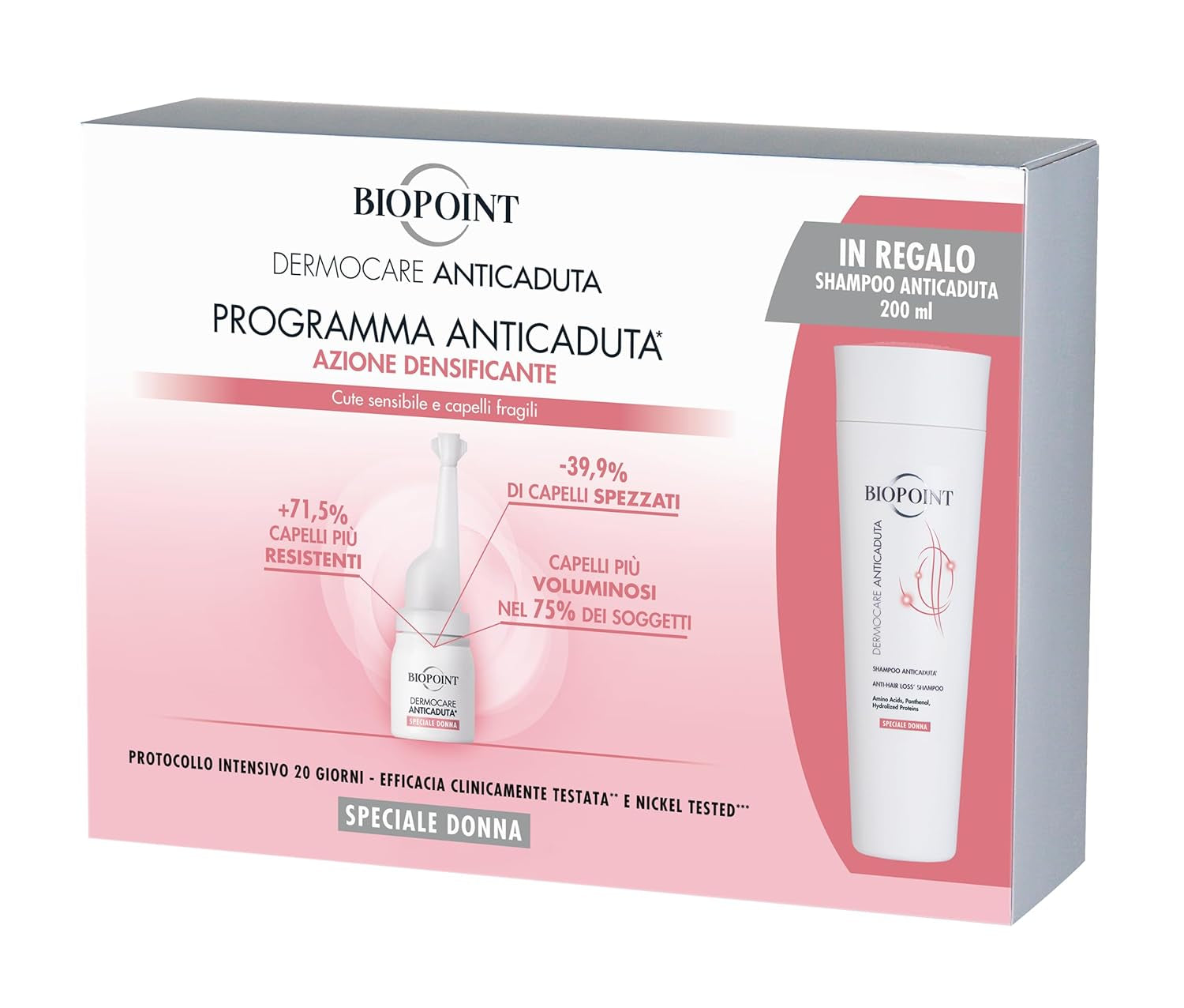 Dermocare, întărește părul și previne căderea părului, 20 de fiole cu efect de îngroșare + șampon 200 ml Ingrijire par Dermocare Default Title